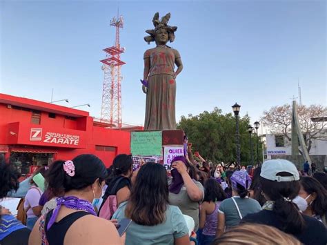 En El D A Internacional De La Mujer Vandalizaron Estatua De La Se Ora