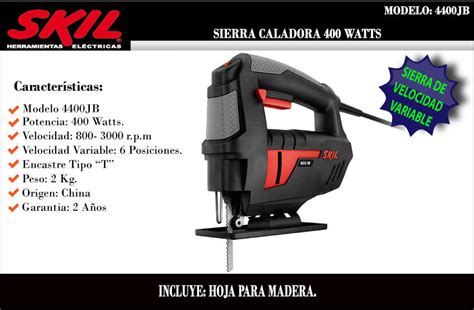 Skil Sierra Caladora 400 Watt 6 Velocid 4400 Centro De Materiales