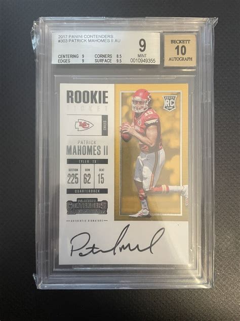 Panini Contenders Patrick Mahomes Rookie Ticket Auto Bgs