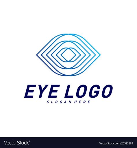 Eye logo design concept logo template icon Vector Image