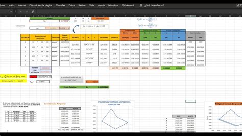 Poligonal Cerrada Topografía Excel Y Civil 3d Youtube