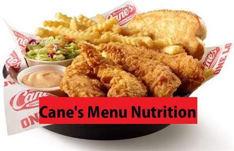 Cane S Menu Nutrition Updated January