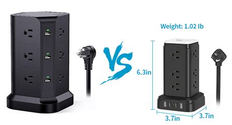 Amazon Pd W Usb C Power Strip Tower With Night Light Feet