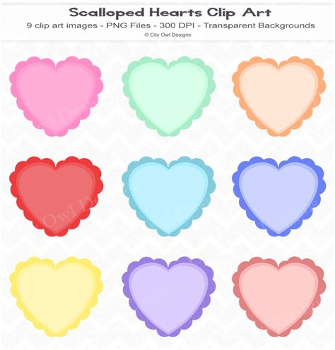 Pastel Hearts Clipart Clip Art Library