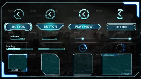 Sci Fi Ui Components Game Assets Graphicriver