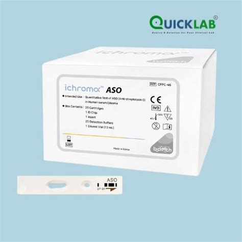 i Chroma Anti-streptolysin O (ASO) – 25 Test Kit Pack - Quicklab Services