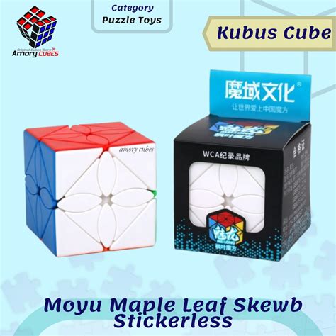 Jual Rubik Maple Leaf Skewb Moyu Meilong Stickerless Red MF8877SR