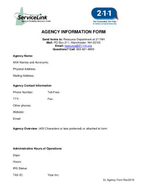 Fillable Online New Agency Form On ServiceLink S Website With Fillable