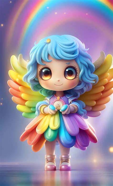 Rainbow Angel By Nezukorempadeviart07 On Deviantart