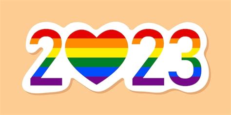 Premium Vector 2023 Lgbt Pride Flag Gay Community Pride Month Lgbtq Rainbow Flag Colors