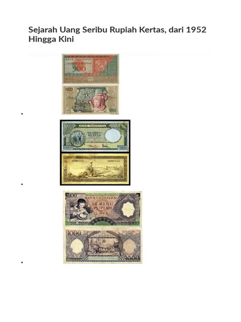 Sejarah Uang Seribu Rupiah Kertas Pdf