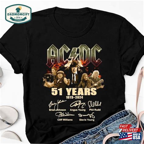 Vintage 51 Years Ac Dc 1973 2024 Shirt Classic Hoodie Dadmomt