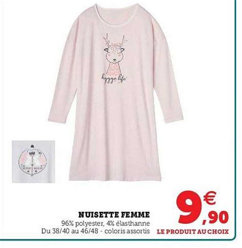 Promo Nuisette Femme Chez Hyper U Icatalogue Fr