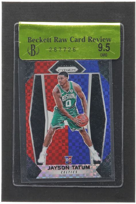 Jayson Tatum Panini Prizm Prizms Red White And Blue Rc Bgs