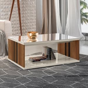 Mesa De Centro Tampo Espelhado Ruri Freijó Off White Leroy Merlin