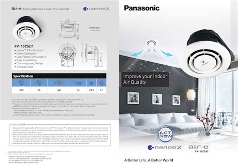 MaximaxSystems PANASONIC AIR E CEILING MOUNTED NANOE X GENERATOR