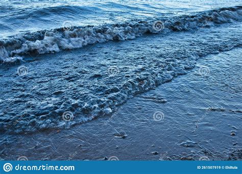 Waves Hitting Lake Saimaa Shore In Autumn Lappeenranta Finland Stock