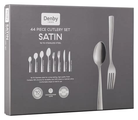 Denby Satin 44 Piece Cutlery Set Aldiss Of Norfolk