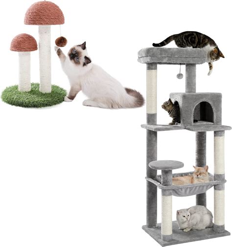 Amazon Petepela Cute Mushroom Sisal Scratching Posts And Plush