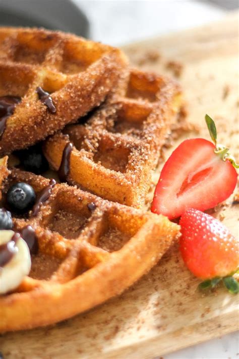 Light And Fluffy Churro Waffles With Recipe Video The Seasoned Skillet