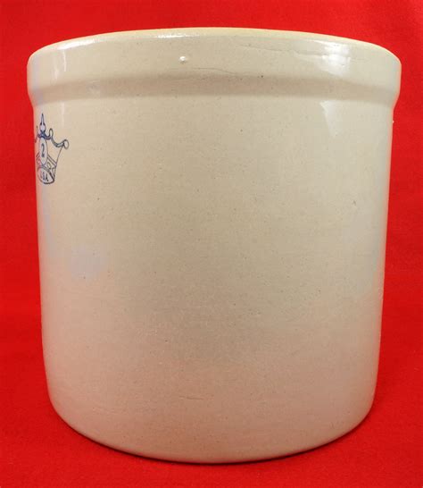 Rd Vintage Gallon Blue Crown Salt Glazed Crock Tan Flickr