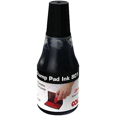 Colop 801 Premium Ink 25 Ml Black Stamp Pad Ink For Rubber Stamp