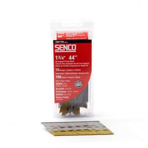 Senco 1-3/4" 15 Gauge 34 Degree Angled Strip Finish Nails Galvanized ...