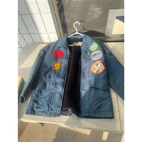 Vintage coat with patches