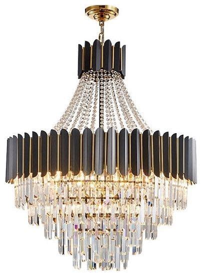 Modern Black/crystal chandelier for living room, staircase, bedroom ...