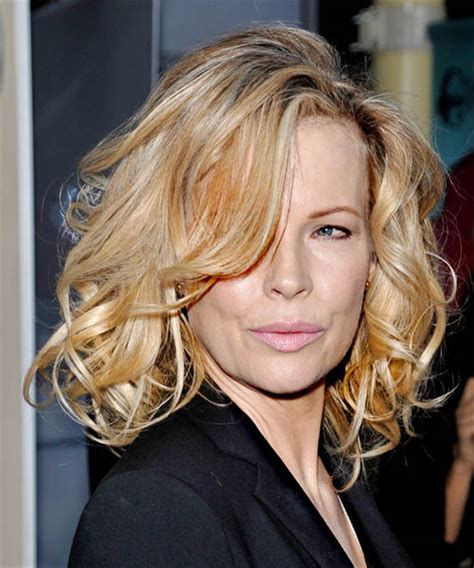 Kim Basinger Medium Wavy Formal Hairstyle Light Golden Blonde Hair Color With Light Blonde