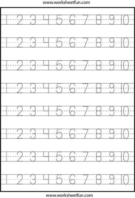 Number Tracing 1 10 Worksheet Free Printable Worksheets Hot Sex Picture