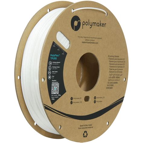 Filament Tpu Polymaker 95a 750g 175mm Alb 3d4all