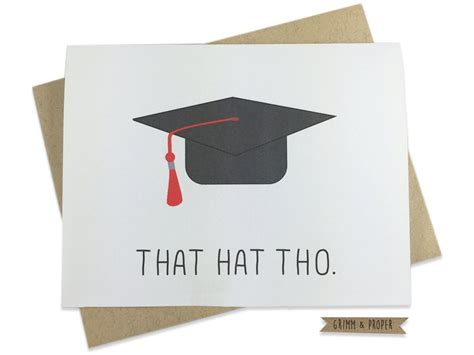 Funny Graduation Card Congratulations Congrats That Hat