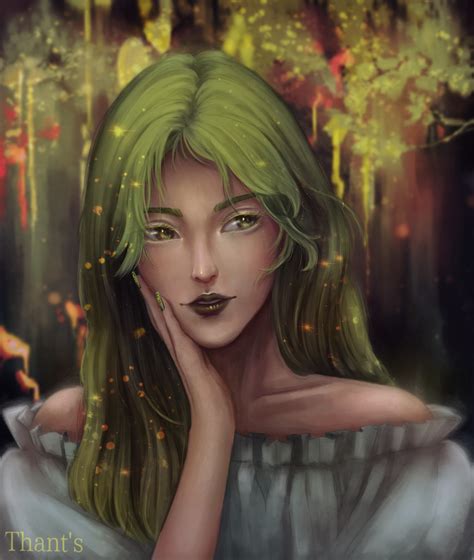 Artstation Green Haired Girl