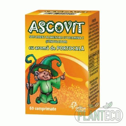 Vitamina C Cu Aroma De Portocale Cpr Ascovit Planteco