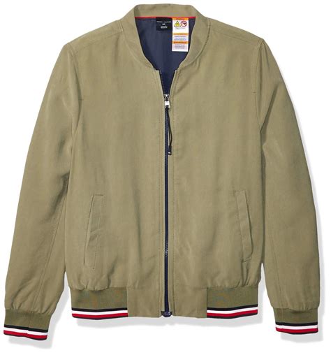 Tommy Hilfiger Adaptive Bomber Jacket With Magnetic Zipper In Crimson