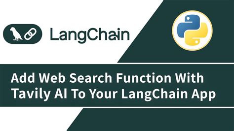 Add Web Search Function To Your Langchain Llm Application With Tavily Ai Youtube