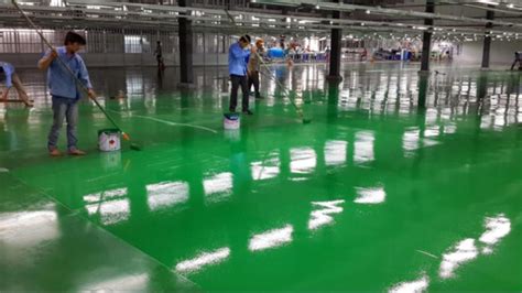 Quy Trình Thi Công Sơn Epoxy Nền Sàn Nhà Xưởng