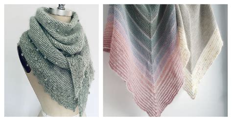 Triangle Garter Stitch Scarf Shawl Free Knitting Pattern