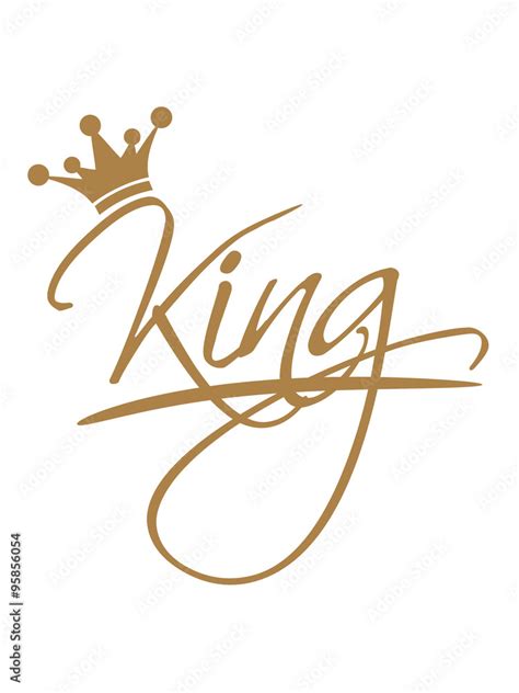 king text design logo cool chef Crown Gold Stock Illustration | Adobe Stock