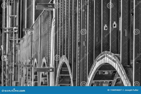 The Building Of Holy Name Of Jesus Cathedral Metal Framing Stock Image ...