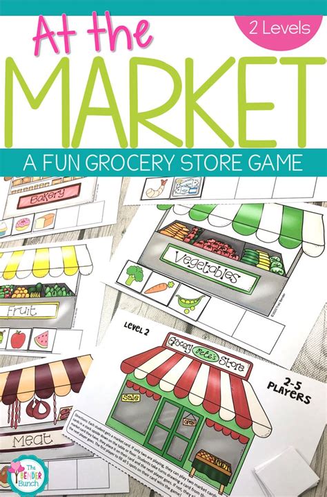 AT THE MARKET {Grocery Store Board Game} | Grocery store items, Grocery ...