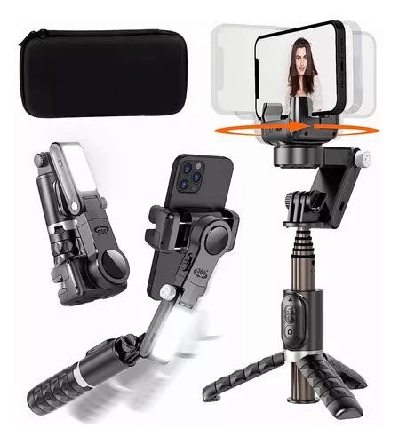 Estabilizador Gimbal Ejes Con Luz Plegable Para Celular Env O Gratis