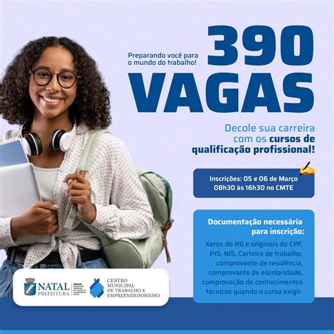 Prefeitura Do Natal Abre Vagas Para Cursos De Qualifica O Profissional