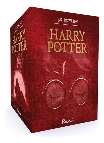 Box Harry Potter Premium Vermelho Capa Dura 7 Livros Escorrega