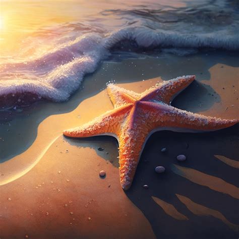 Premium Ai Image There Is A Starfish That Is Laying On The Beach