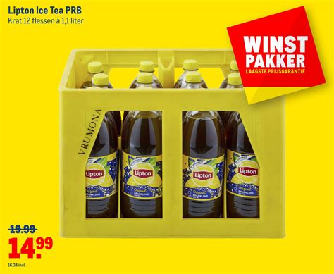 Lipton Ice Tea Prb Krat Flessen Liter Aanbieding Bij Makro