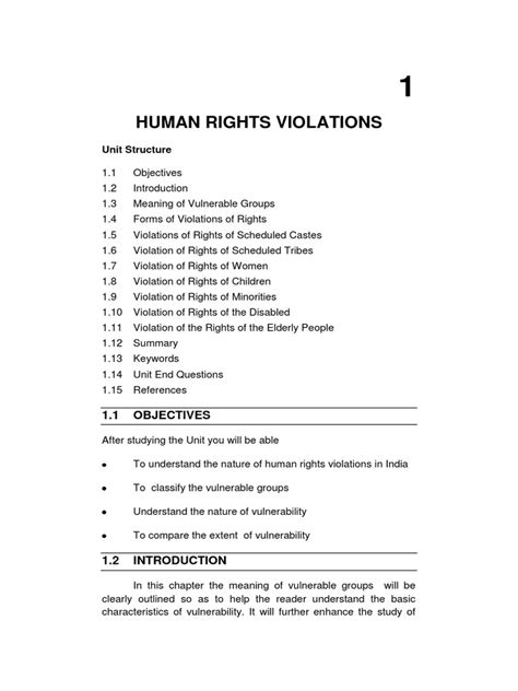 HUMAN RIGHTS VIOLATIONS | Disability | Dalit