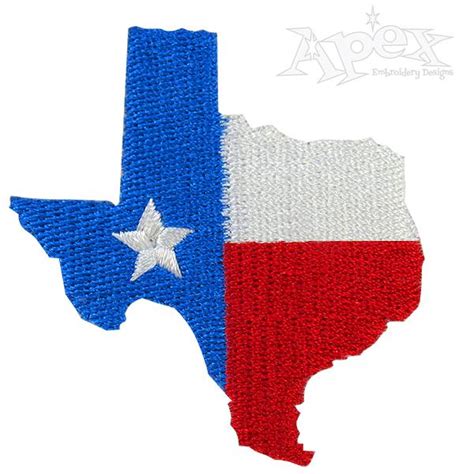 Texas State Flag Embroidery Design | Apex Monogram Designs & Fonts