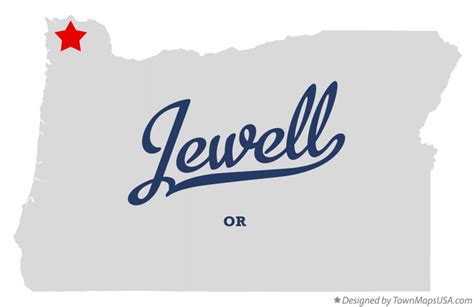 Map of Jewell, OR, Oregon